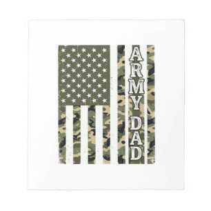 Army Dad Camo American Flag Vintage Shirt Design_1 Notepad