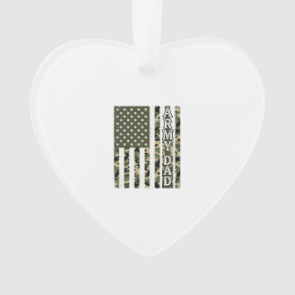Army Dad Camo American Flag Vintage Shirt Design_1 Ornament
