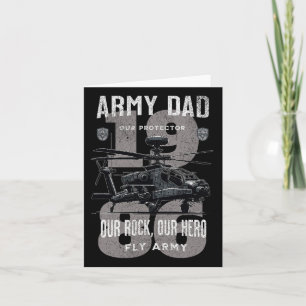 Army Dad Father Military Fathers Day Apache Helico Card