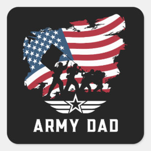 Army Dad Square Sticker