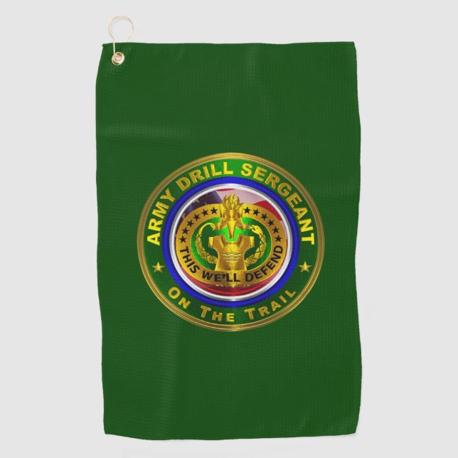 Army Drill Sergeant  Golf Towel (Front)