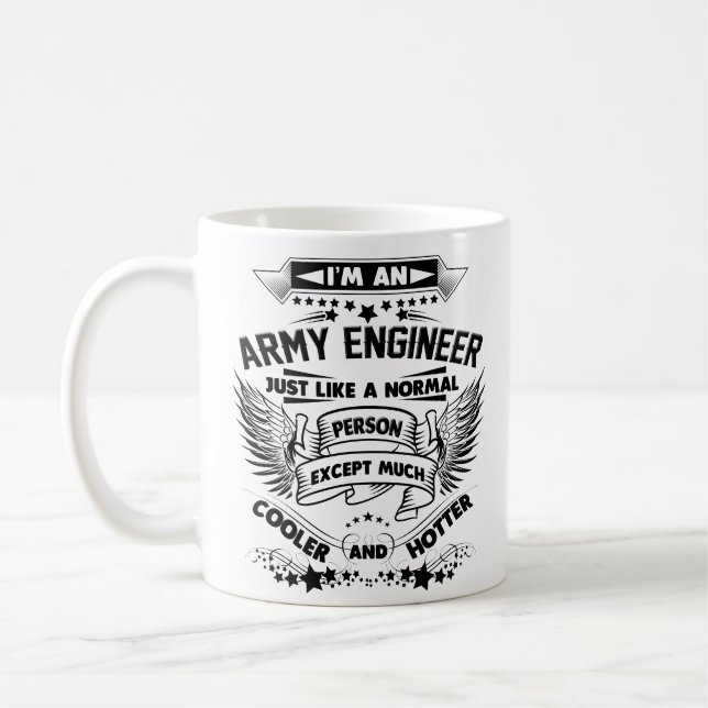 Army Engineer Mug Funny Gift Coffee Cup for Mum Da (Left)