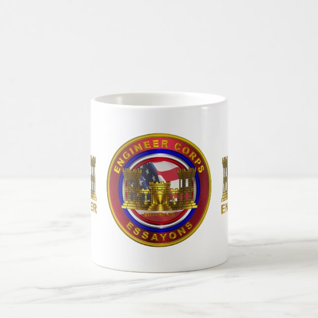 Army Engineer Soldier and Veteran  Coffee Mug (Center)