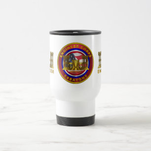 Army Engineer Soldier and Veteran   Travel Mug