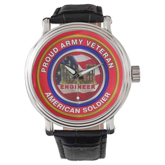 Army Engineer Veteran  Watch (Front)