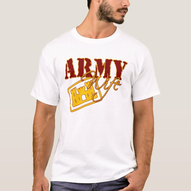 Army  Engineer Wife T-Shirt (Front)