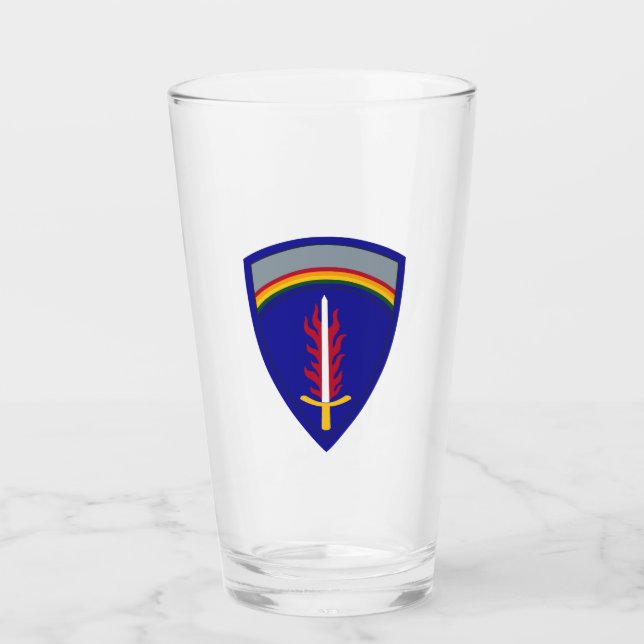 Army Europe USAREUR Glass (Front)