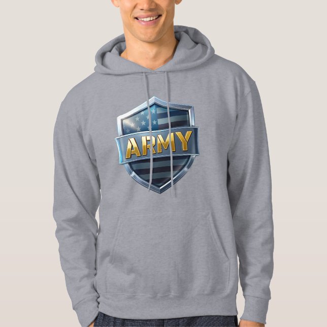 Army Flag Shield Hoodie (Front)