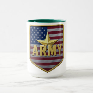 Army Flag Shield Mug
