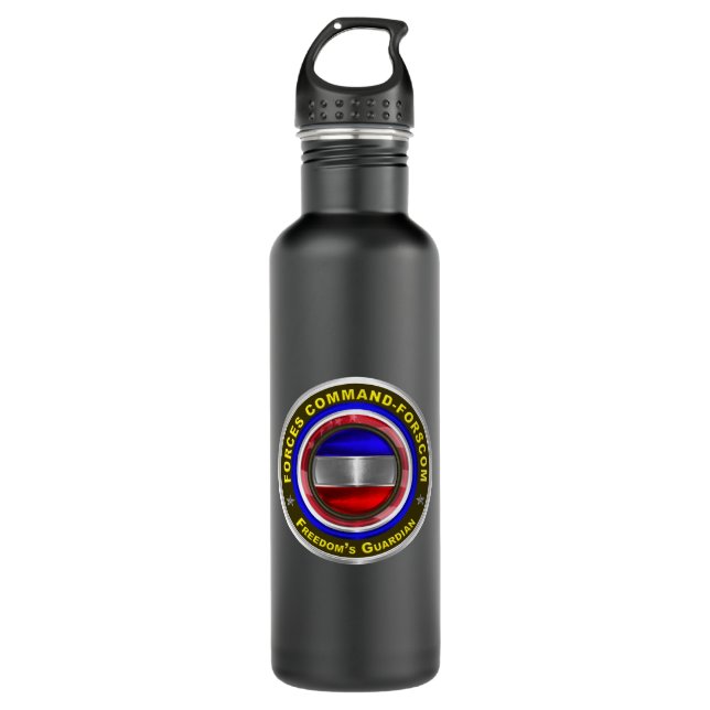 Army Forces Command FORSCOM  710 Ml Water Bottle (Front)