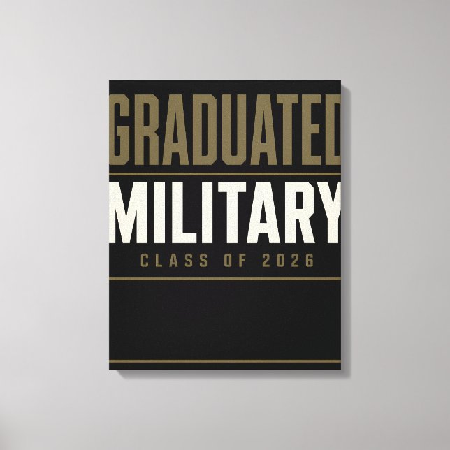 Army Graduation 2026 Personalised Name Gift Canvas Print (Front)