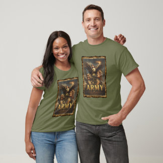 "ARMY" Graphic With Eagle and Flag T-Shirt