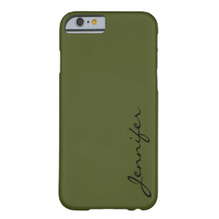 Army green colour background barely there iPhone 6 case