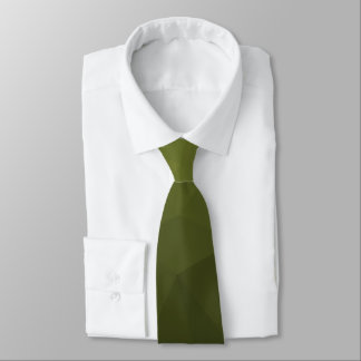 Army green dark Gradient Geometric Mesh Pattern Tie