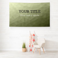 Army green geometric mesh Triangle custom text