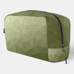 Army green gradient geometric mesh pattern dopp kit