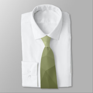 Army green light Gradient Geometric Mesh Pattern Tie
