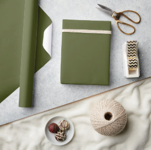 Army Green Matte Wrapping Paper