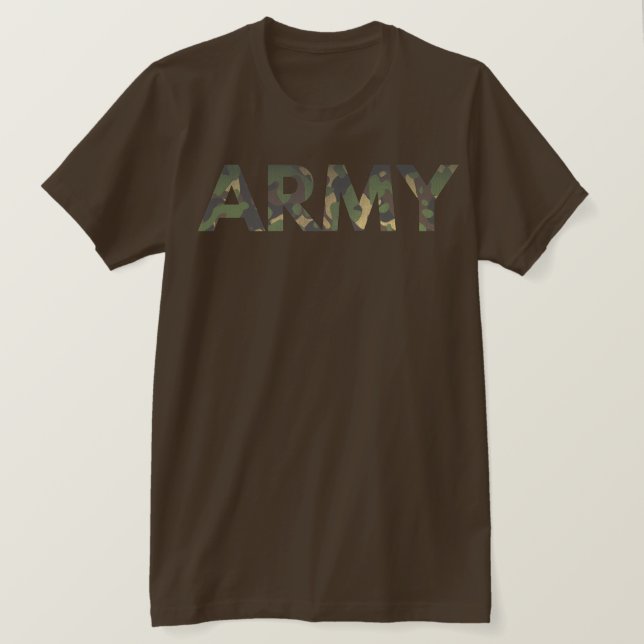 Army Green Military Camo T-Shirt (Design Front)