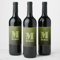 Army green olive geometric mesh pattern Monogram