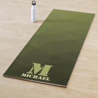 Army green olive geometric mesh pattern Monogram