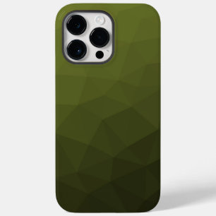 Army green olive gradient geometric mesh pattern Case-Mate iPhone 14 pro max case