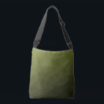 Army green olive gradient geometric mesh pattern crossbody bag<br><div class="desc">Army green gradient geometric mesh pattern triangles ombre. Army green dark olive hue for soldier gear,  camo. It mimics natural military landscapes,  toughness,  endurance,  resilience. Earthy undertones connect to nature,  grounding. Symbolises military legacy,  outdoor utility.</div>