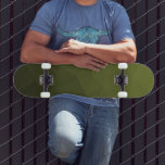 Army green olive gradient geometric mesh pattern skateboard<br><div class="desc">Army green gradient geometric mesh pattern triangles ombre. Army green dark olive hue for soldier gear,  camo. It mimics natural military landscapes,  toughness,  endurance,  resilience. Earthy undertones connect to nature,  grounding. Symbolises military legacy,  outdoor utility.</div>