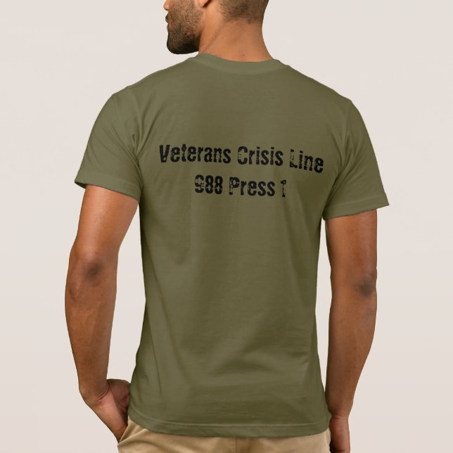 Army Green Operation Mind Shield Logo Tee (Back)