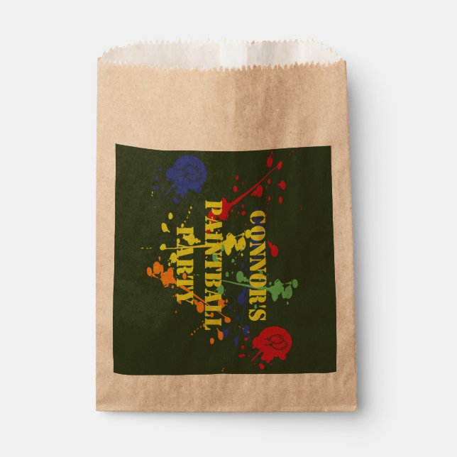 Army Green Paintball Party Favour Bags (Front)