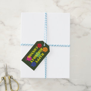 Army Green Paintball Party Gift Tags