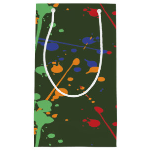 Army Green Paintball Party Splatter Small Gift Bag