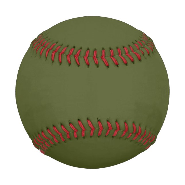 Army Green Solid Colour Baseball (Front)