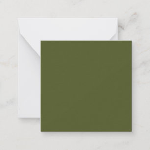 Army Green Solid Colour Card