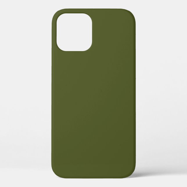 Army Green Solid Colour Case-Mate iPhone Case (Back)