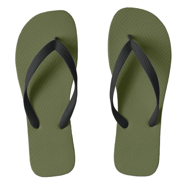 Army green (solid colour)  jandals (Footbed)