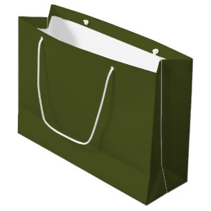 Army Green Solid Colour Large Gift Bag