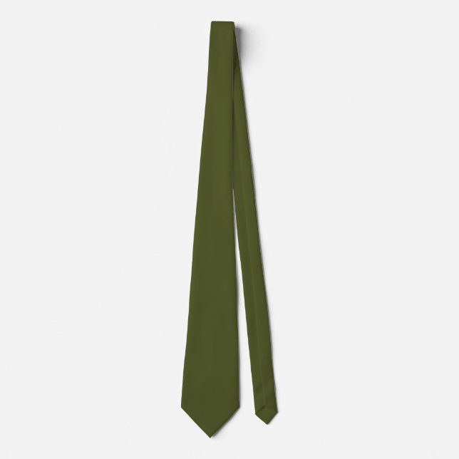 Army green (solid colour) tie (Front)
