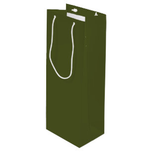 Army Green Solid Colour Wine Gift Bag