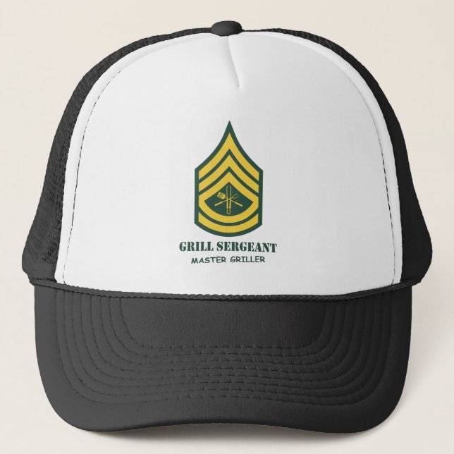 Army Grill Sergeant Trucker Hat (Front)