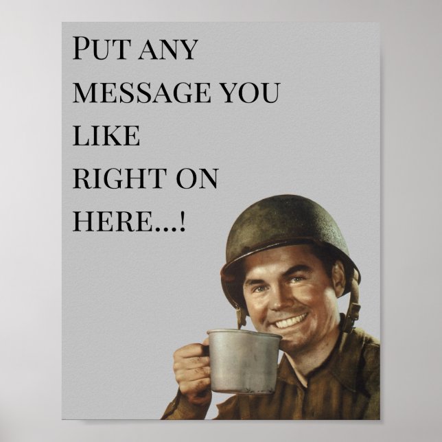 Army Guy Soldier Military Humour Joke Gag Poster (Front)