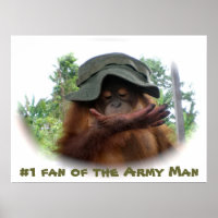 Army Hat cute baby orangutan