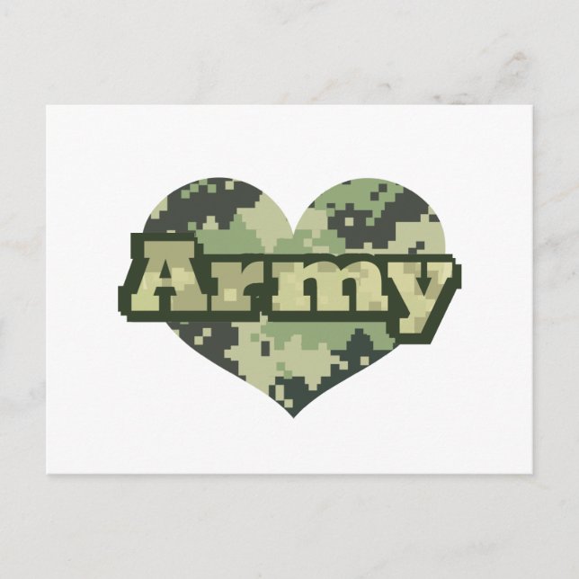 Army Heart Postcard (Front)