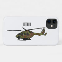 Army helicopter cartoon illustration 