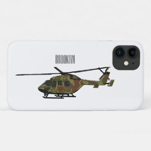 Army helicopter cartoon illustration  Case-Mate iPhone case