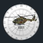 Army helicopter cartoon illustration dartboard<br><div class="desc">Army helicopter cartoon illustration</div>