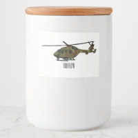 Army helicopter cartoon illustration 