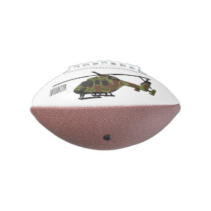 Army helicopter cartoon illustration football