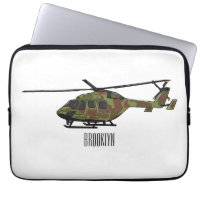 Army helicopter cartoon illustration