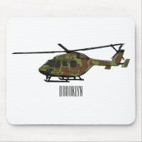 Army helicopter cartoon illustration